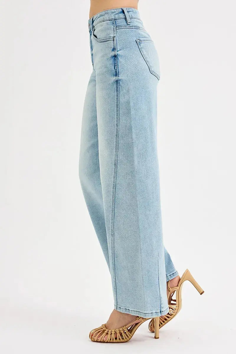 RISEN Jeans - Plus Size Mid Rise Fit Barrel Jeans