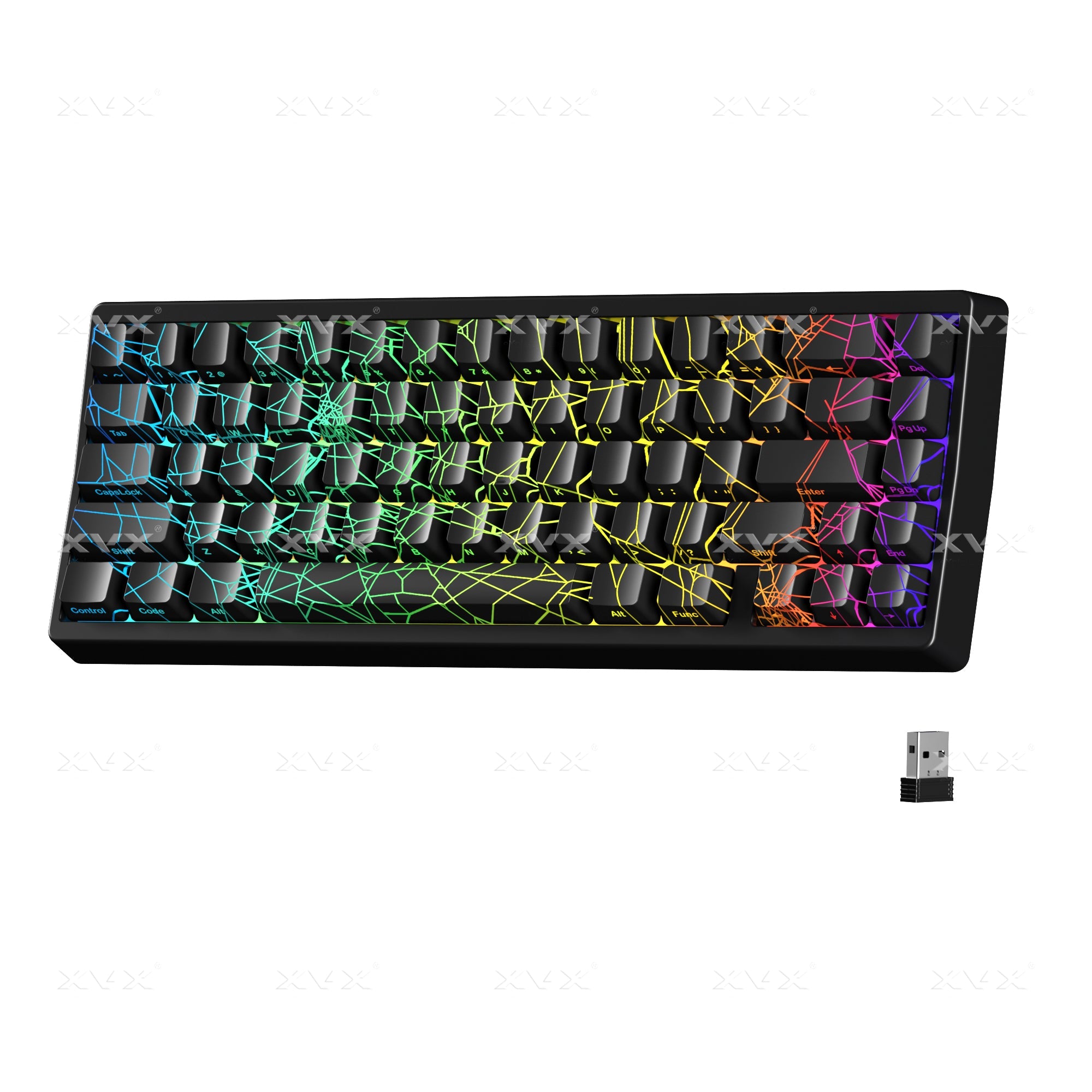 XVX M67 JadeStone Spider Web VIA Tri-Mode Mechanical Keyboard with IMD-Tech Keycaps