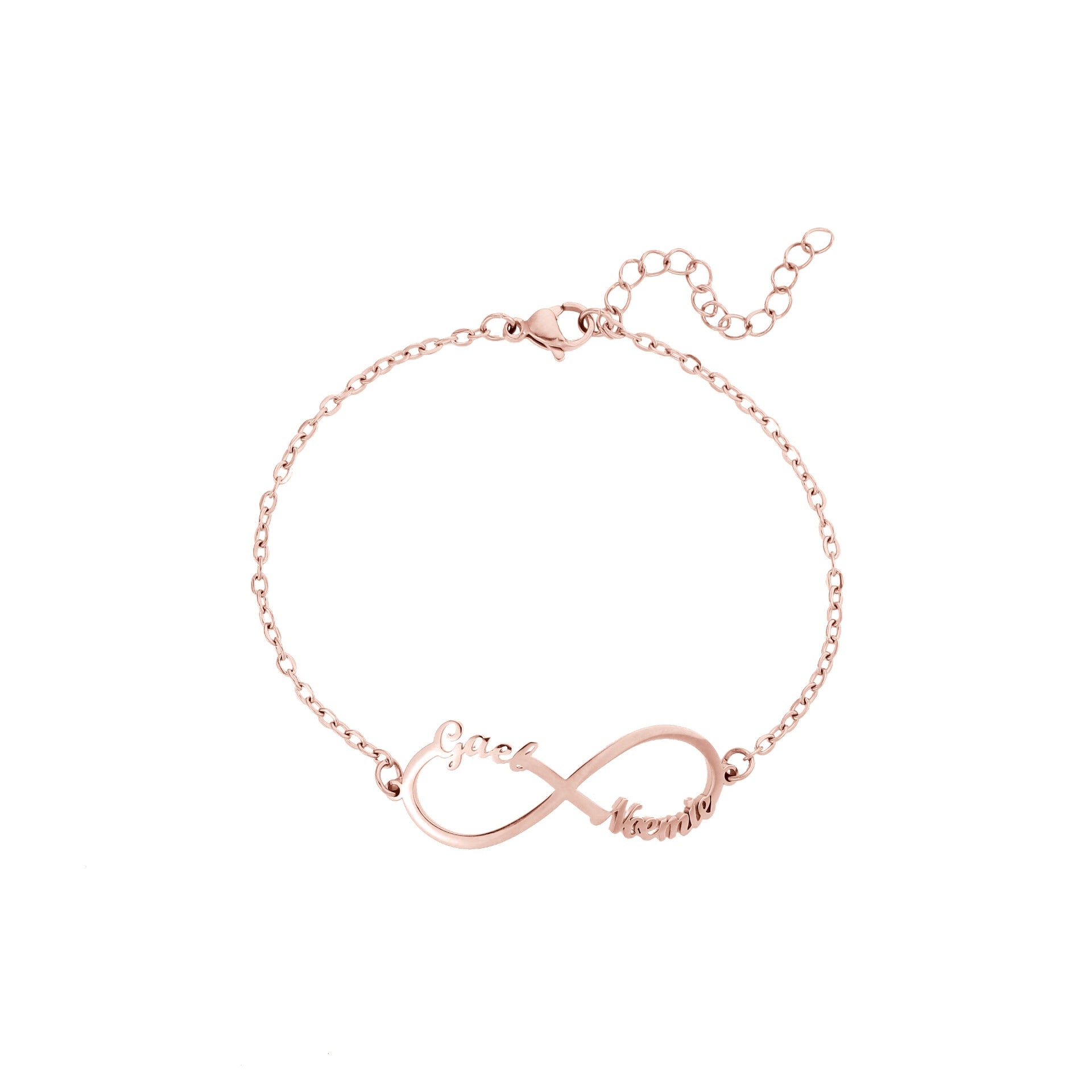 Customized 4 Name infinity bracelet for women
