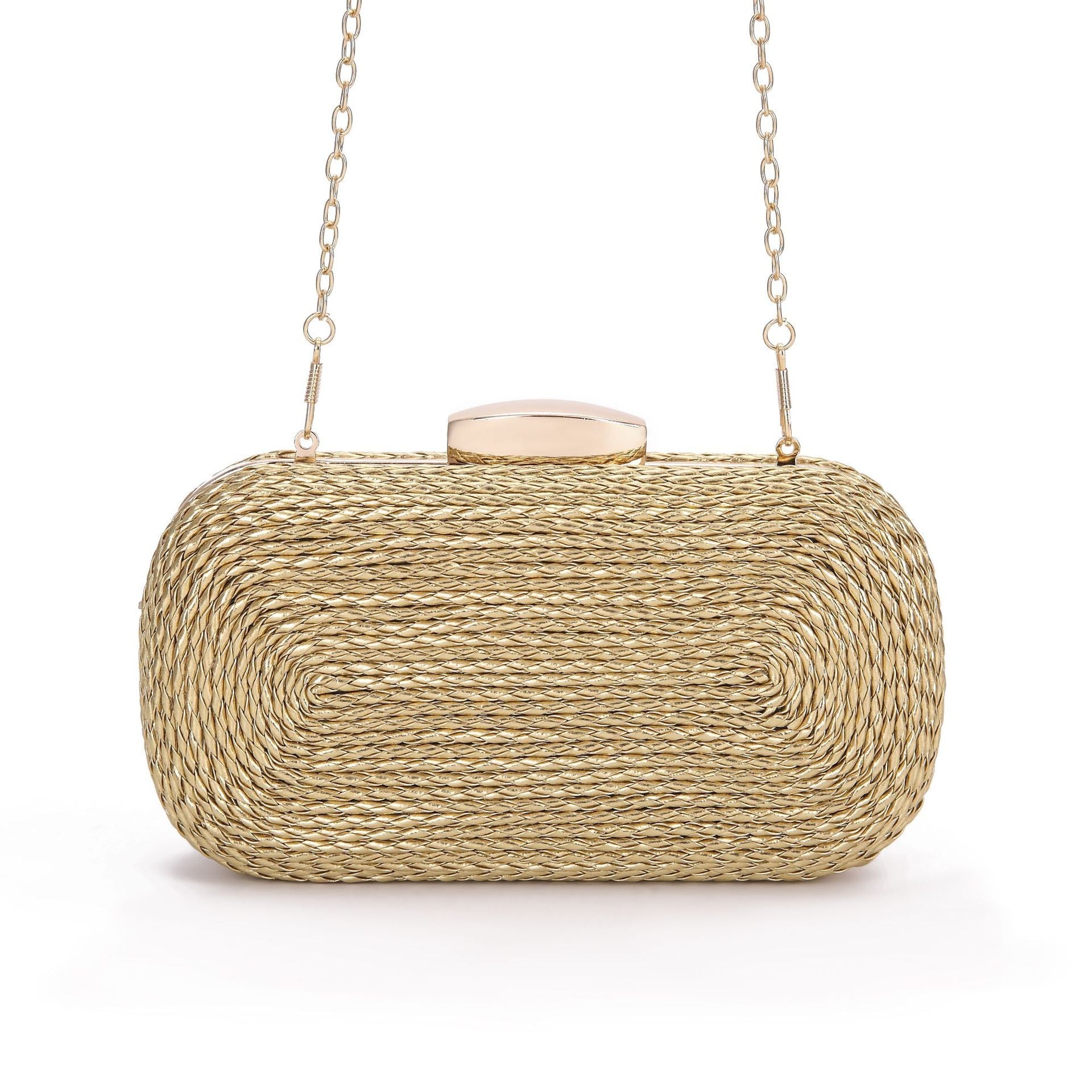 PU women's bag single shoulder woven evening bag