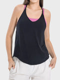 Slit Spaghetti Strap Scoop Neck Cami