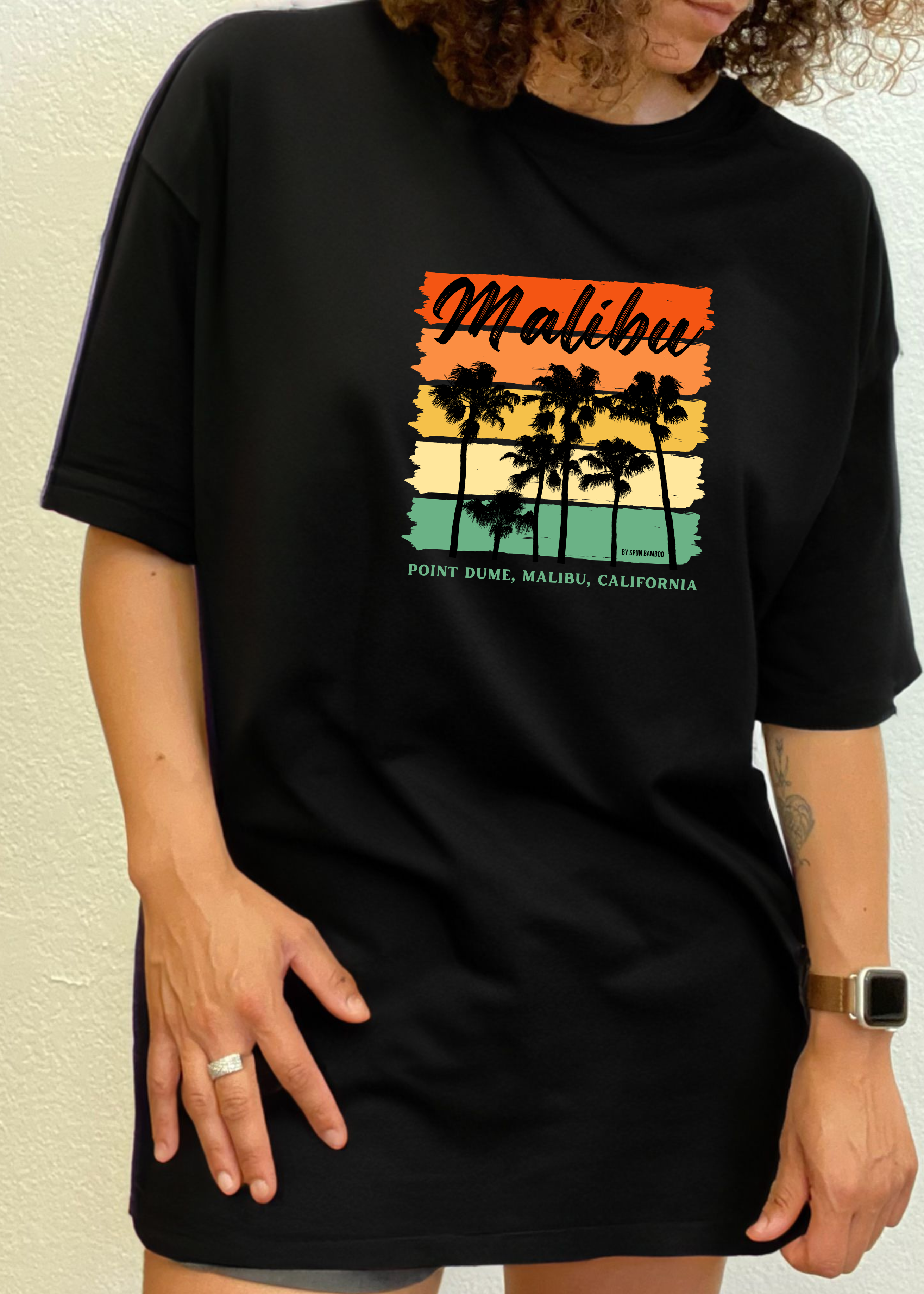 Malibu Unisex Bamboo Viscose/Organic Cotton Short Sleeve Graphic T-Shirt