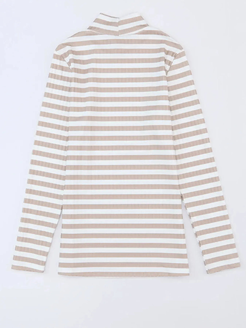 Striped Textured Knit Long Sleeve Tee