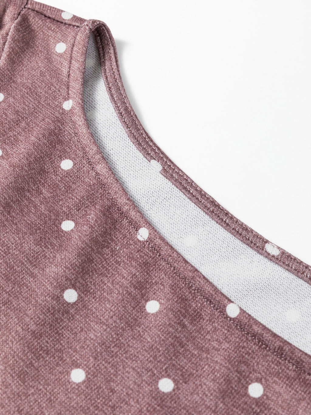 Polka Dot Boat Neck Knit Long Sleeve Shirt