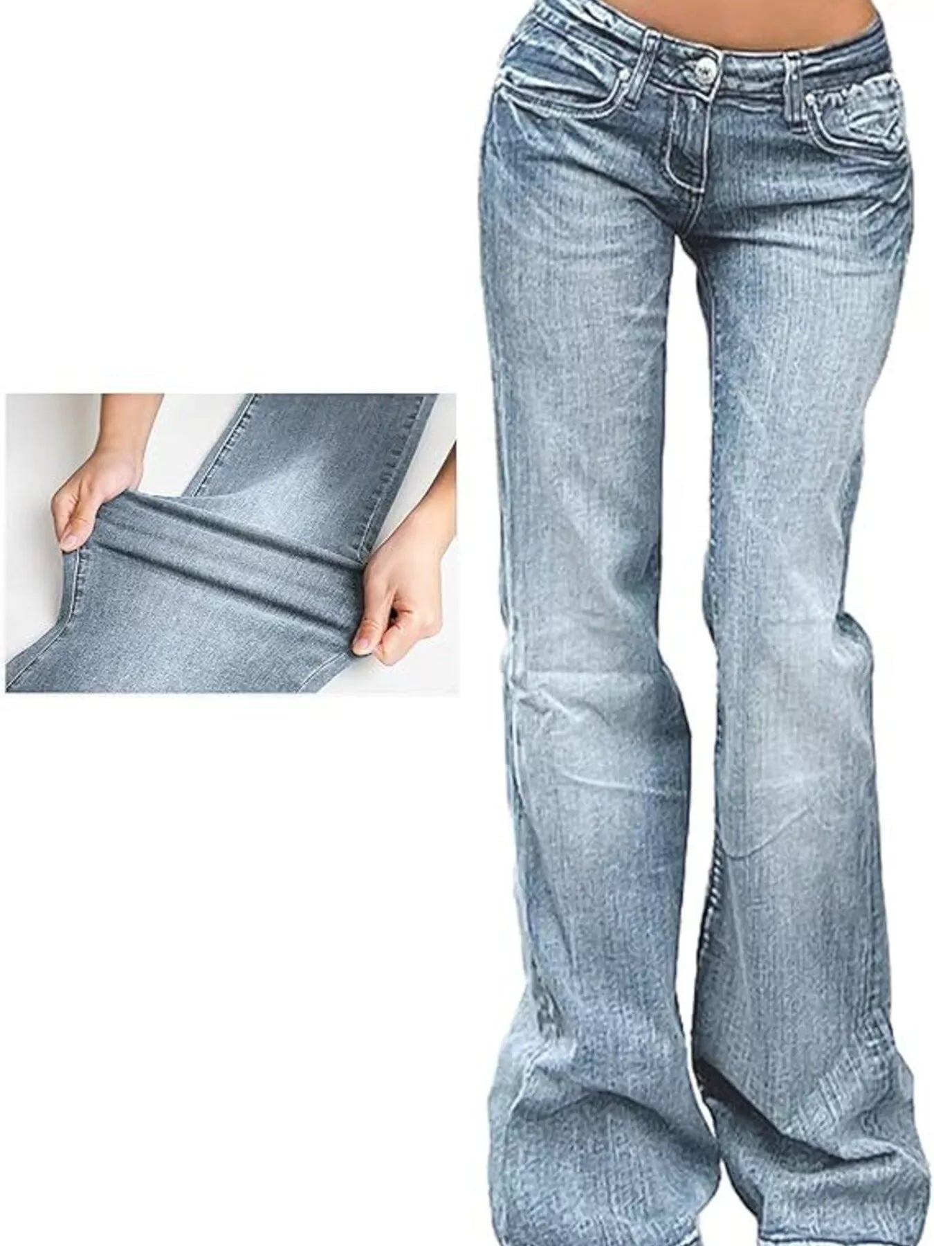 Low Rise Flare Jeans