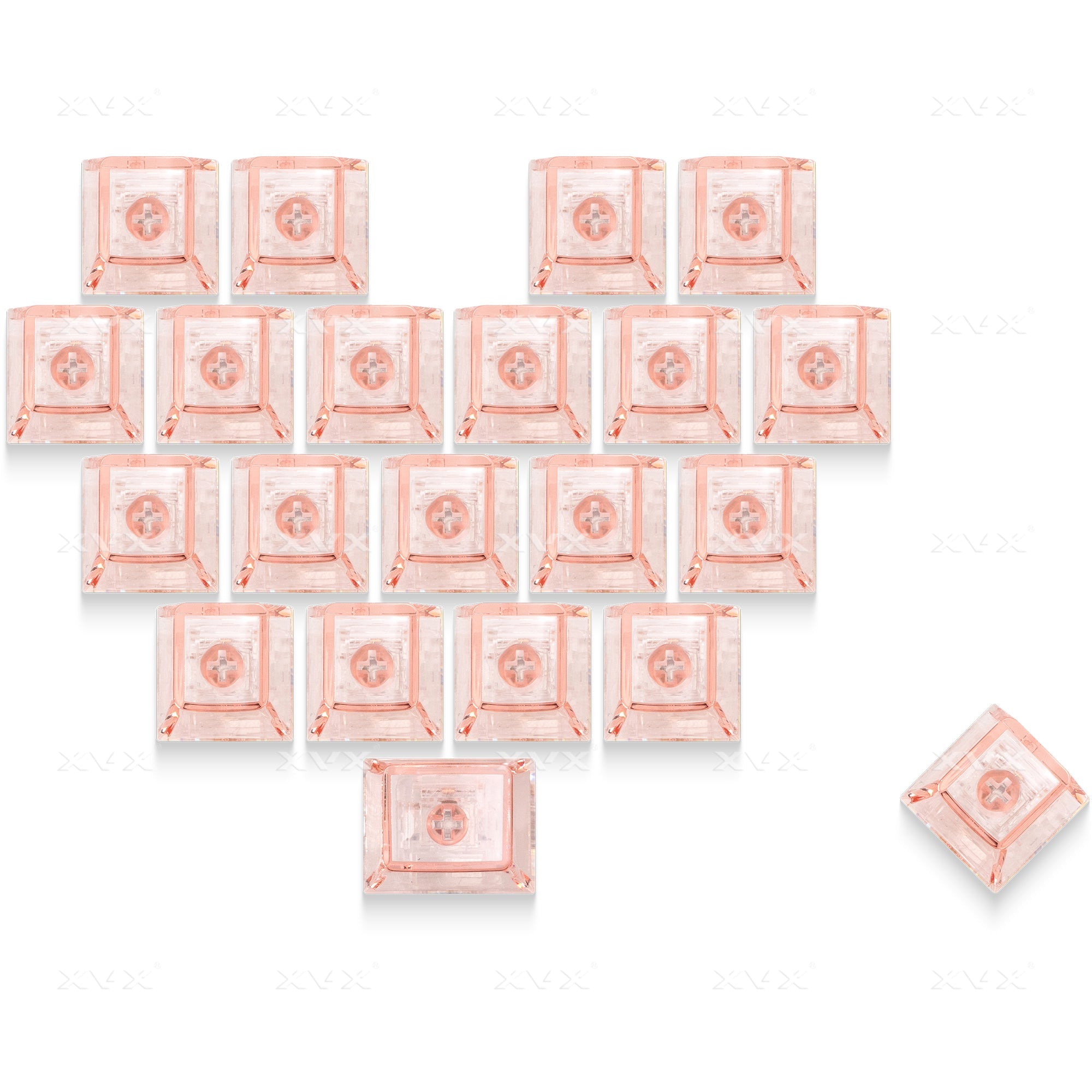 XVX Fizz 21-Key Heart Layout Cherry Profile Keycap Set