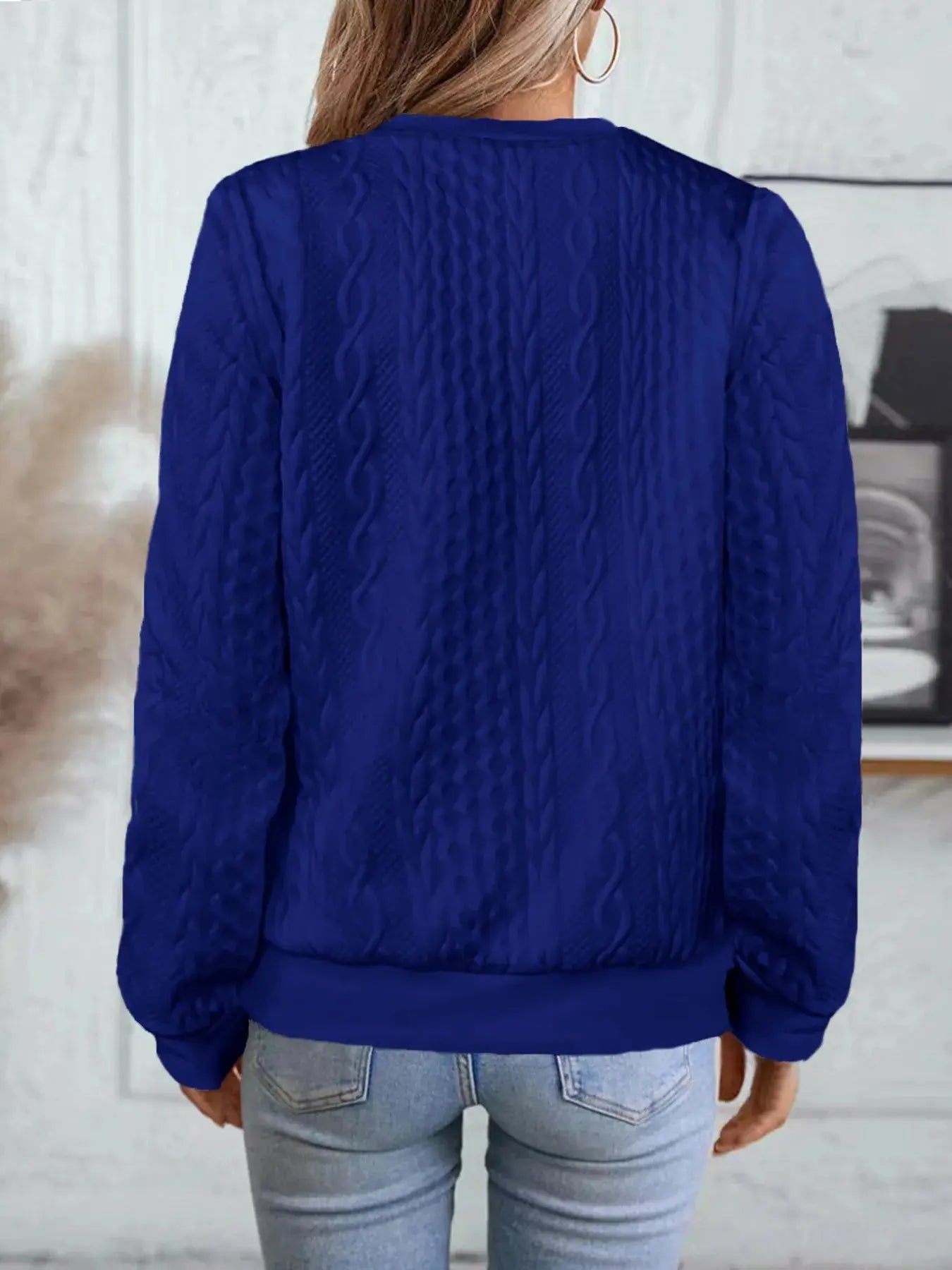 Texture Zip Up Long Sleeve Jacket