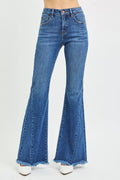 RISEN Jeans - Mid Rise Flare Side Seam Detailing Jeans