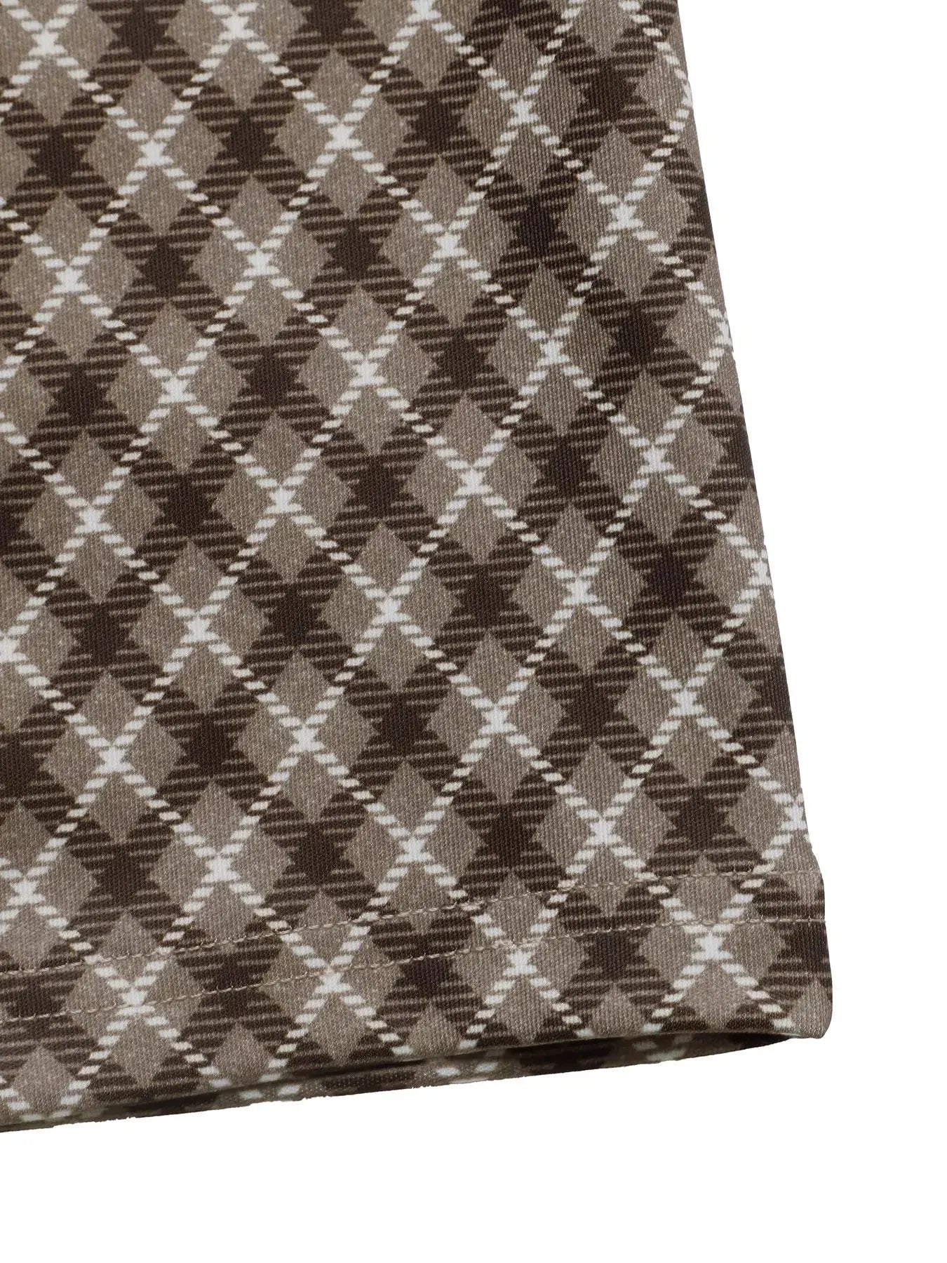 Plaid High Waisted Wide Leg Pants