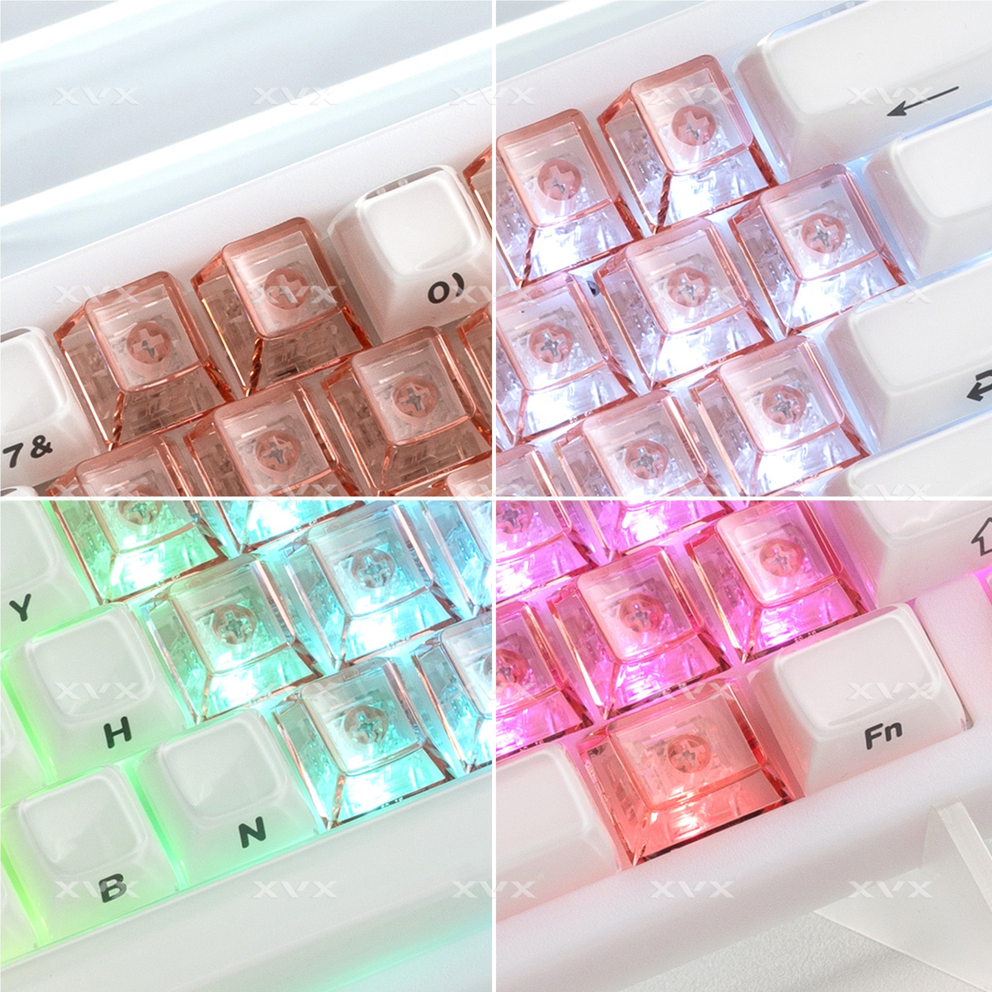 XVX Fizz 21-Key Heart Layout Cherry Profile Keycap Set