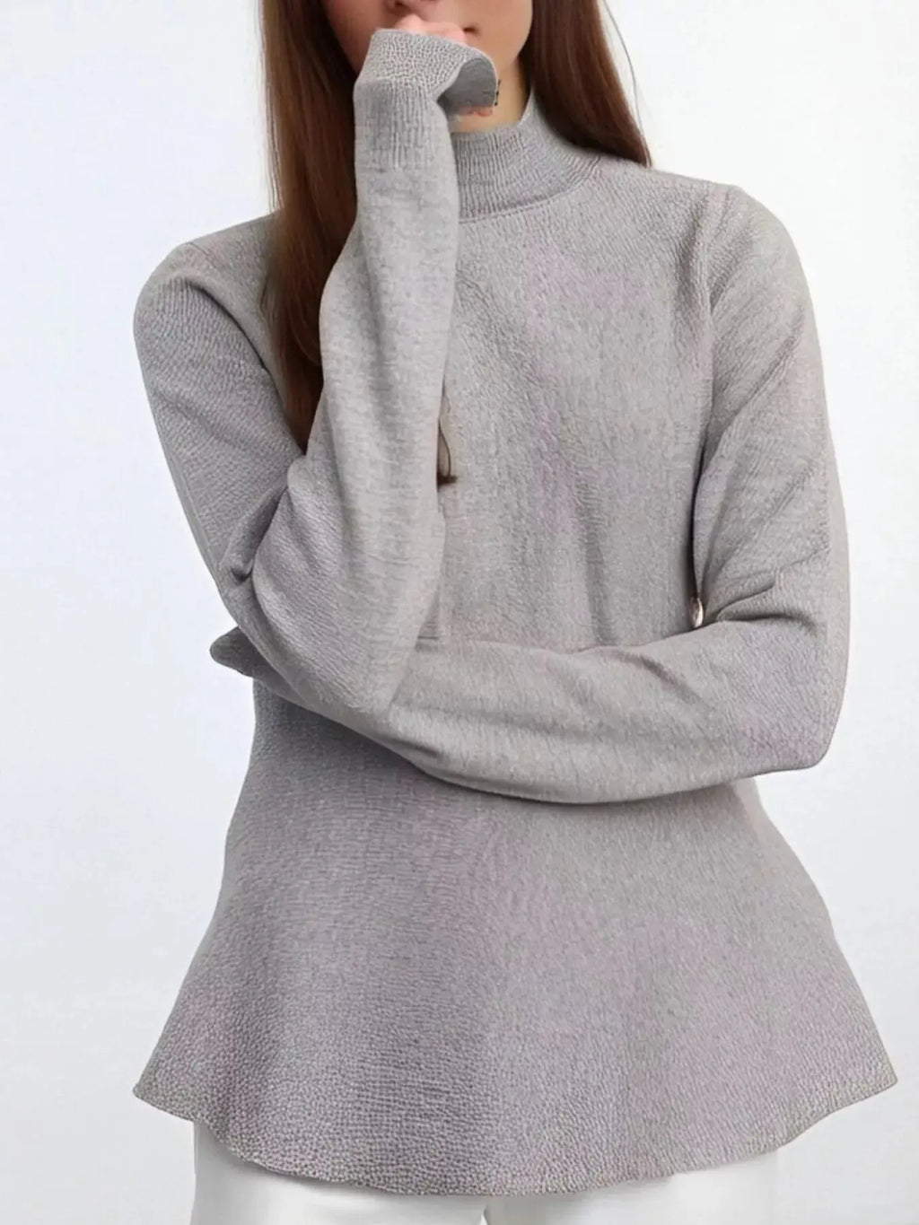 Mock Neck Long Sleeve Sweater