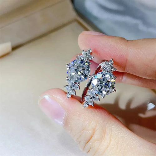 925 Sterling Silver 3 Carat Moissanite Ring