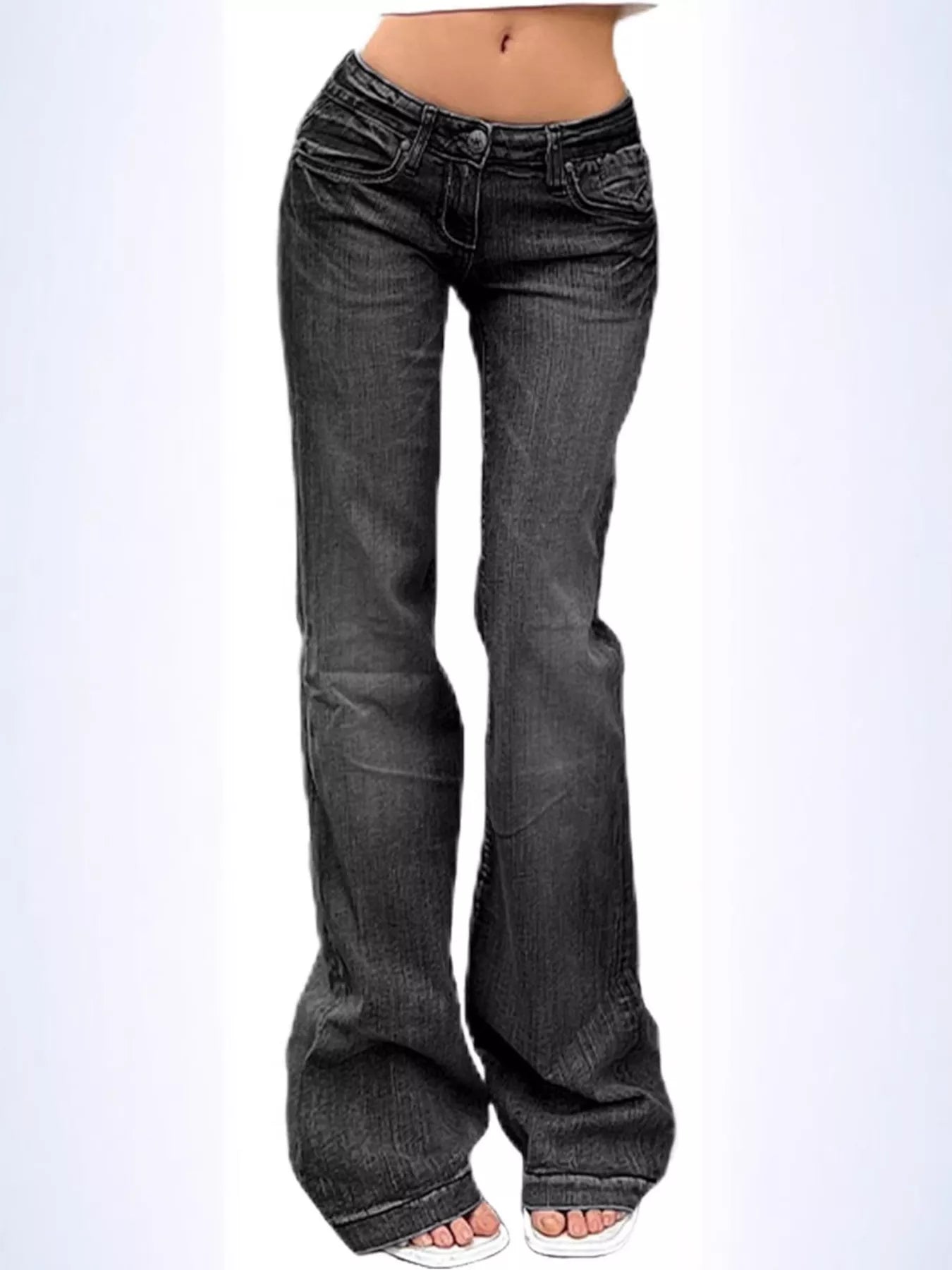 Low Rise Flare Jeans