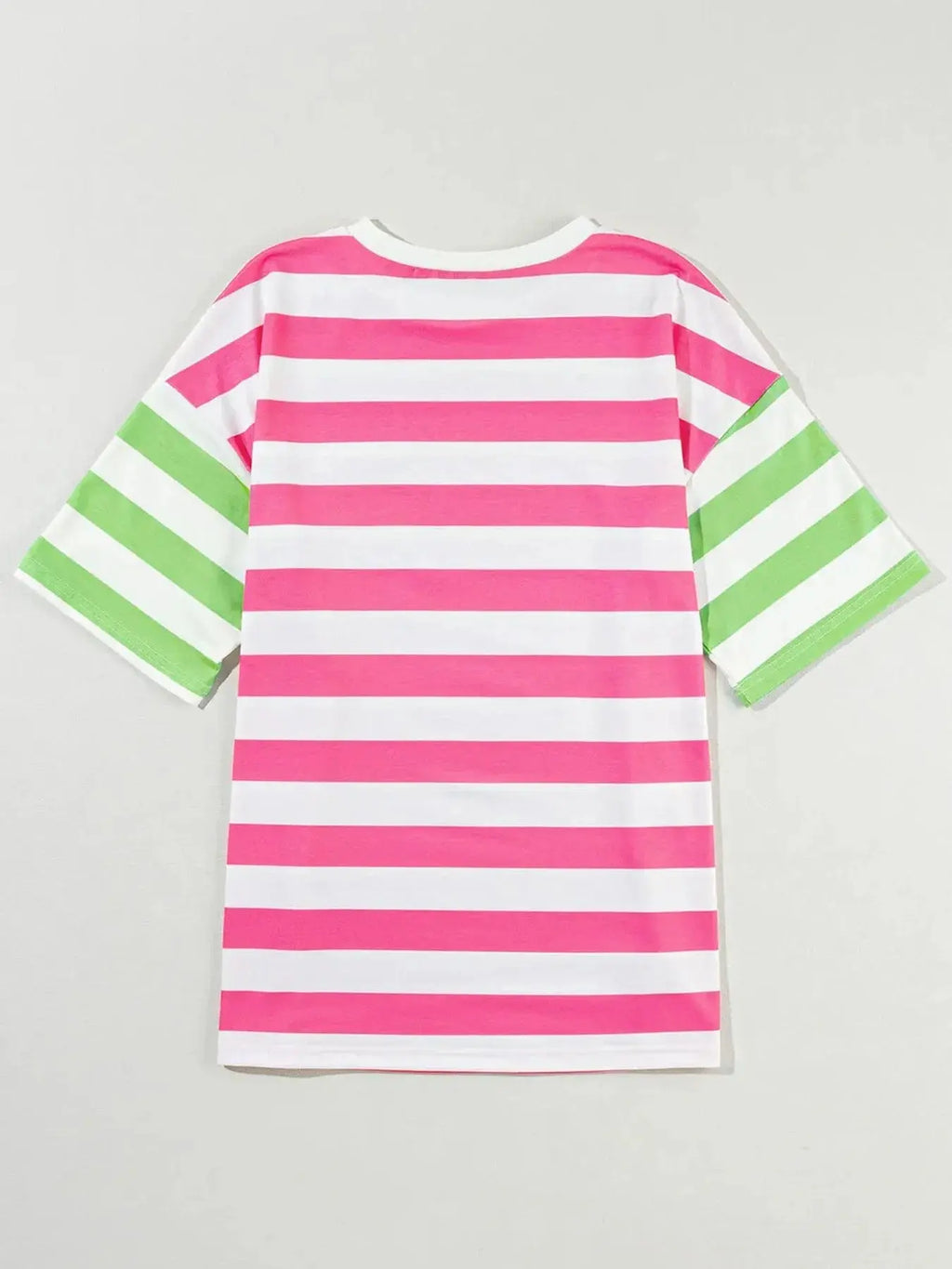 Striped Short Sleeve Oversized Womens T Shirt
