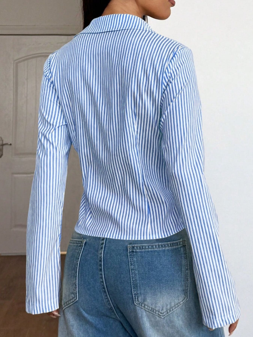 Striped Button Down Slim Fit Shirt