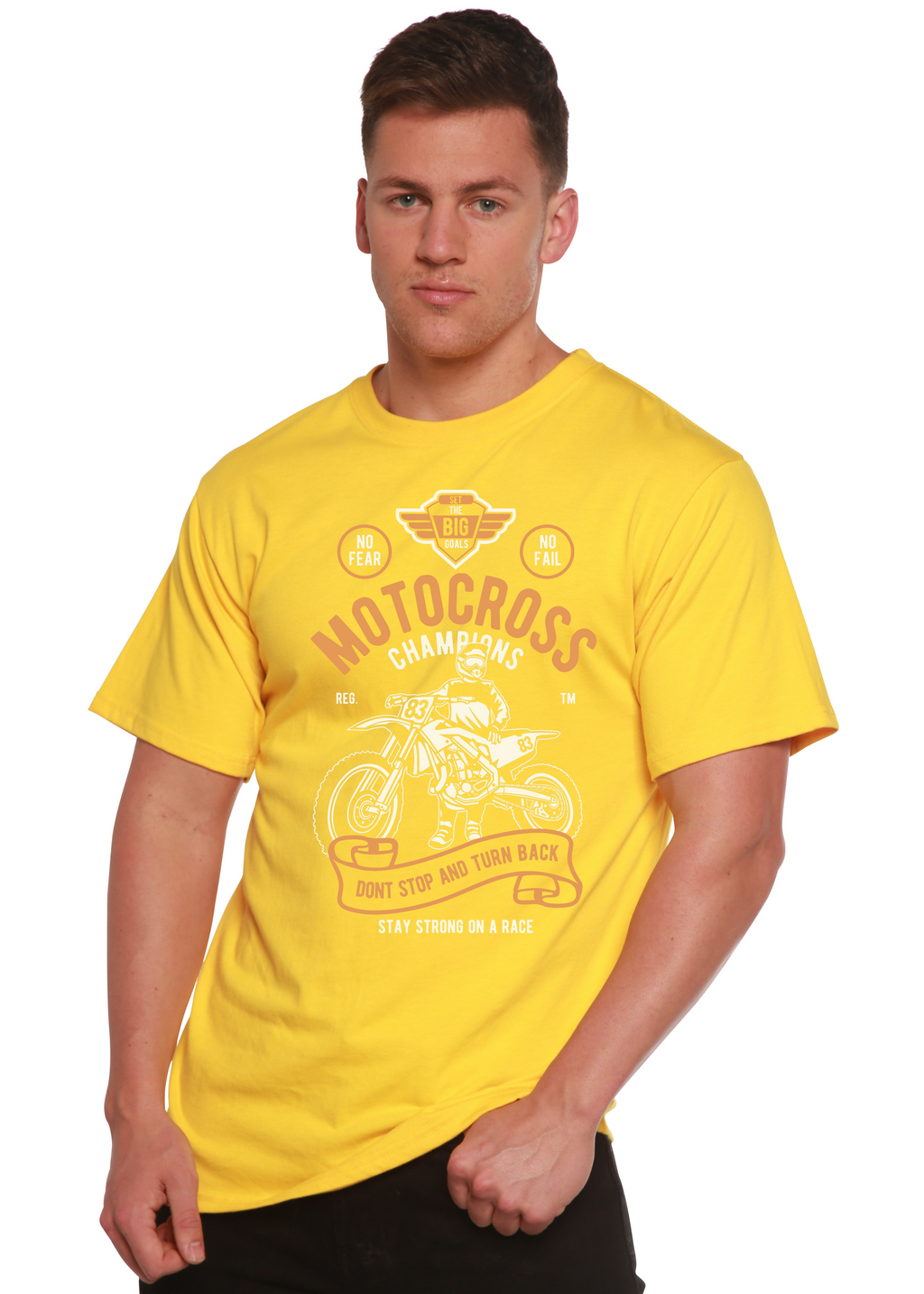 Motocross Champions Men's Bamboo Viscose/Organic Cotton Short Sleeve Graphic T-Shirt