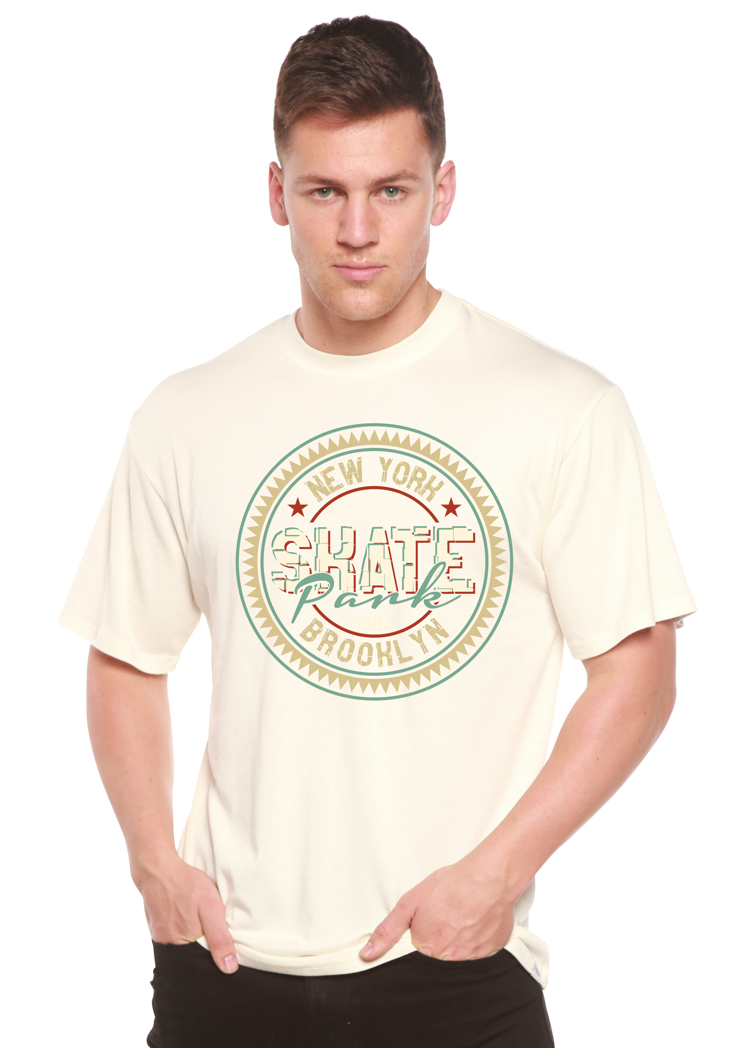New York Skate Pank Men's Bamboo Viscose/Organic Cotton Short Sleeve Graphic T-Shirt