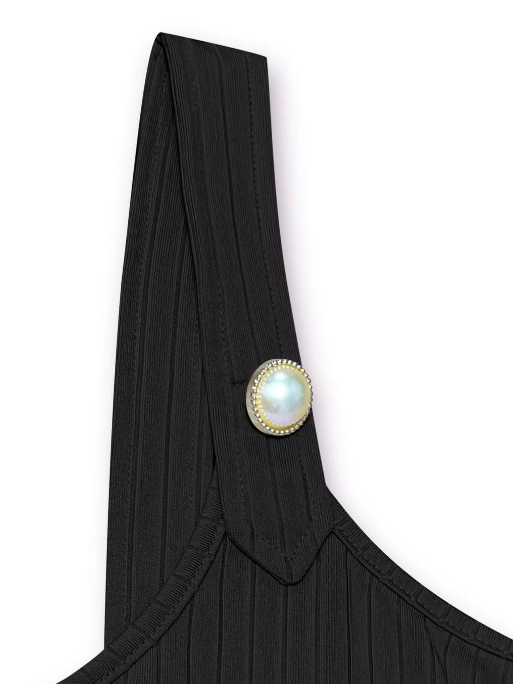 Pearl Detail Scoop Neck Tank Top