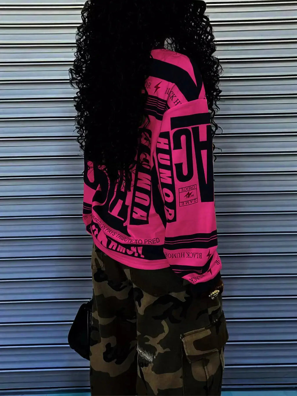 Printed Drop Shoulder Long Sleeve T Shirt
