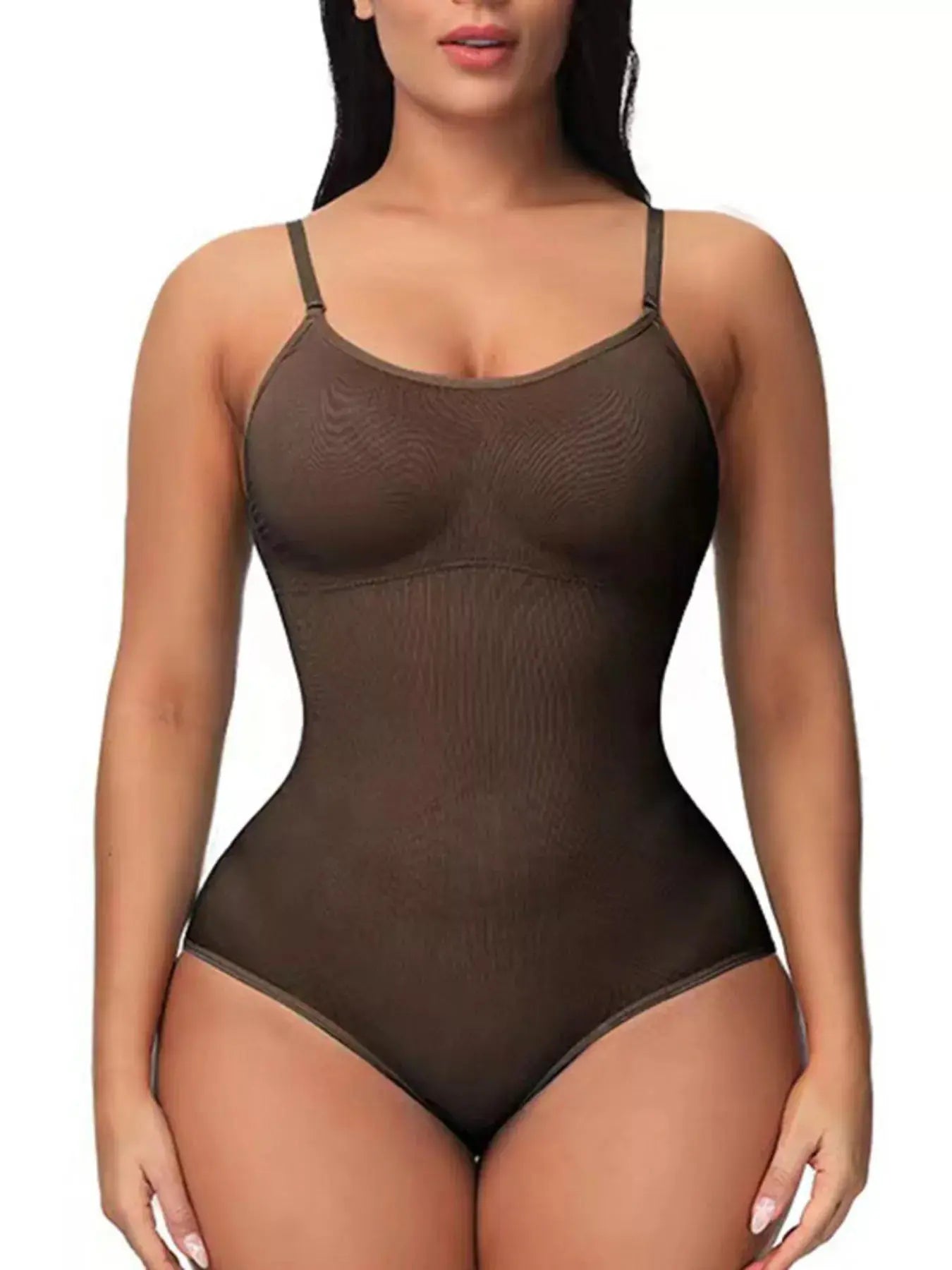 Full Size Shaping Scoop Neck Seamless Bodysuit