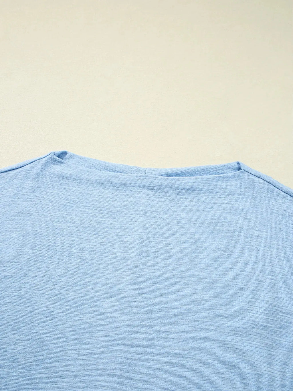 Solid Color Batwing Long Sleeve Top