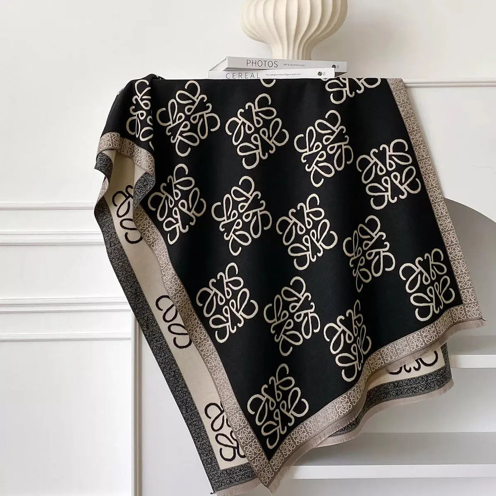 Raw Hem Winter Womens Scarf