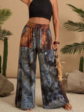 Full Size Tie-Dye Wide Leg Casual Pants