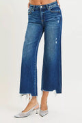 RISEN Jeans - High Rise Crop Wide Leg Jeans