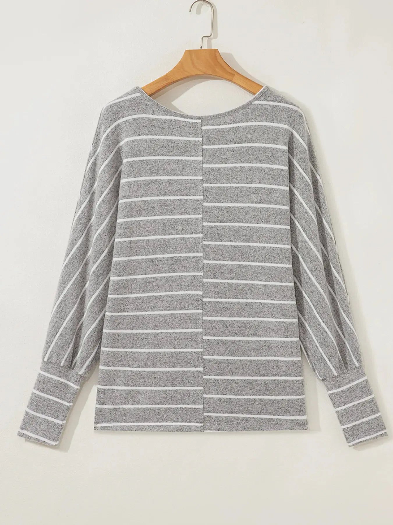 Striped Dolman Sleeve Drop Shoulder Top