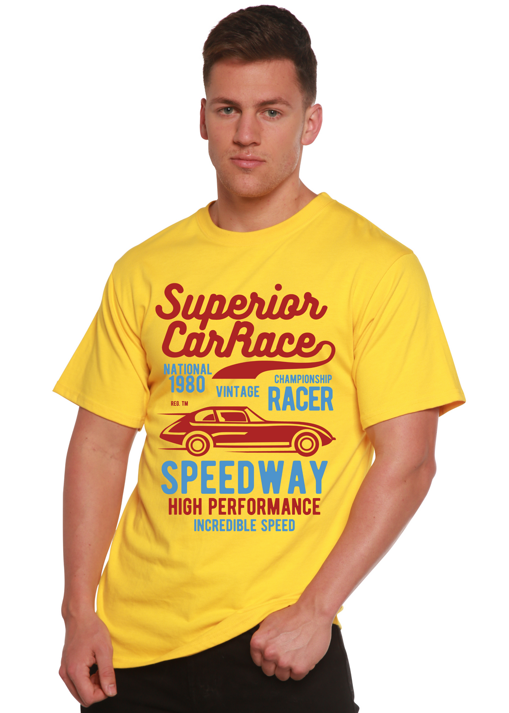 Superior Car Spun Bamboo® Men's Bamboo Viscose/Organic Cotton Short Sleeve Graphic T-Shirt