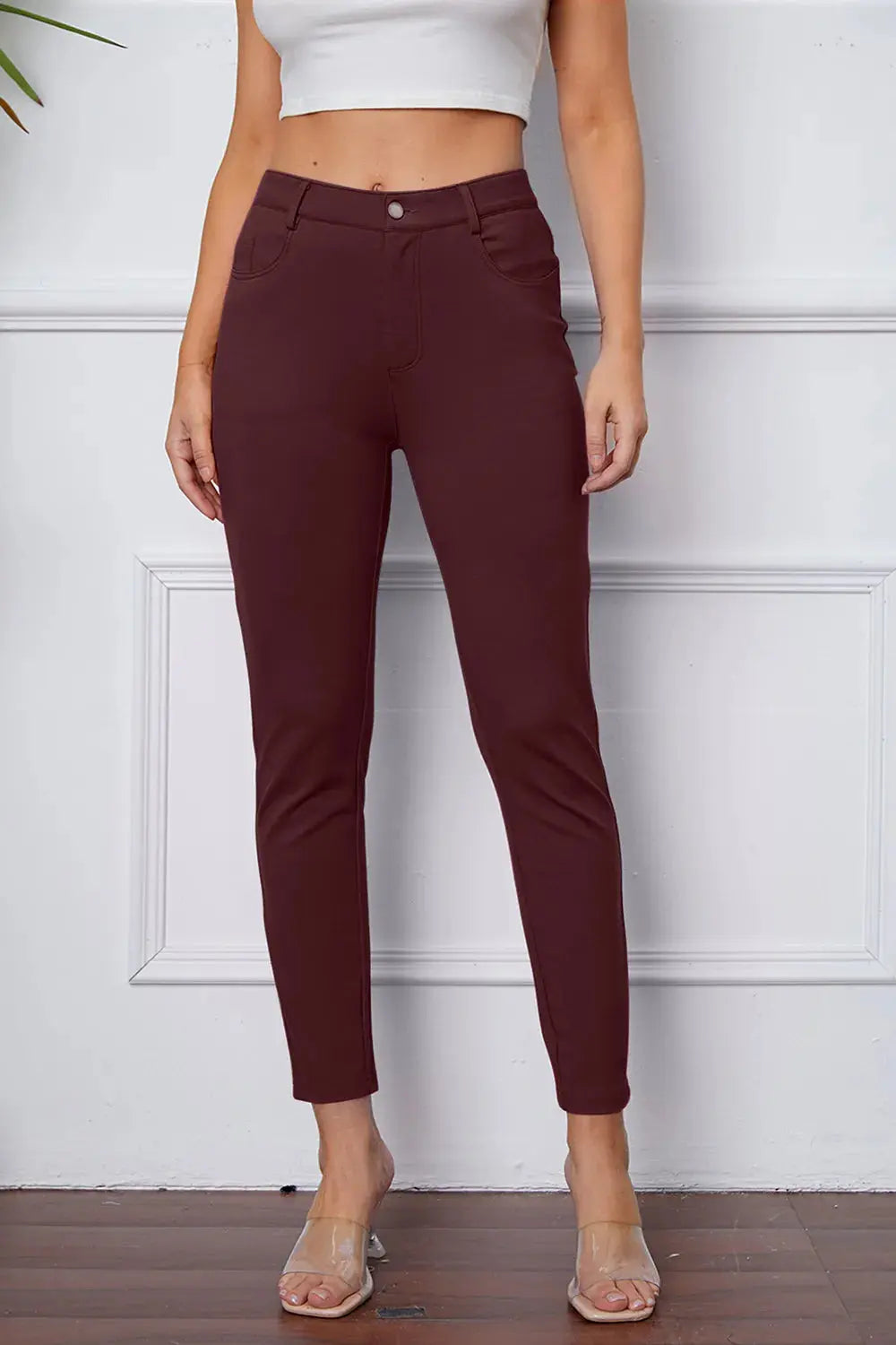 Basic BAE Full Size StretchyStitch High Waist Skinny Pants