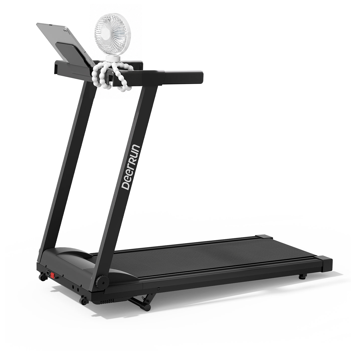DeerRun All-New 2026 A1 Pro Move+ Smart Foldable Treadmill with 6% Incline & NFC | 350 lbs, 10 mph, Black