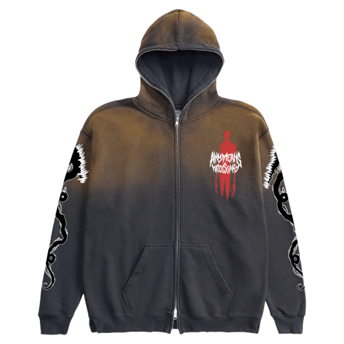 Abandon Full Zip Up Hoodie Black
