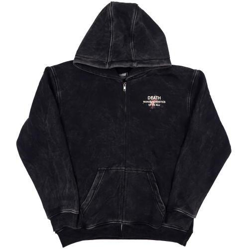 Agnostic Zip Up Hoodie Black