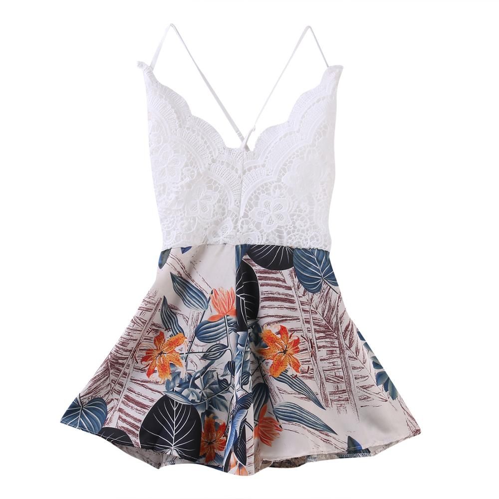 Sexy V-Neck Sleeveless Jumpsuit Women Backless Bodycon Party Casual Romper