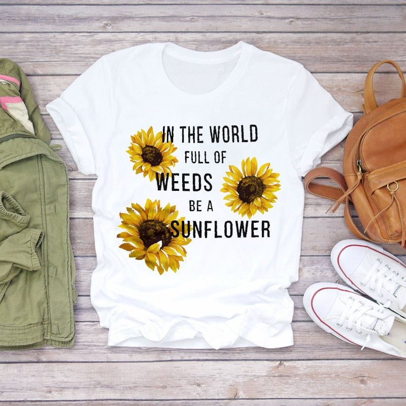 Dream Feather Print Summer Short Sleeve T-Shirts Top Graphic Plue Size