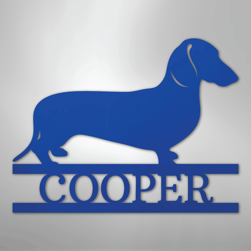 Dachshund Monogram - Steel Sign