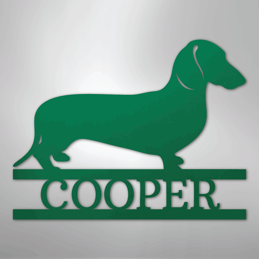 Dachshund Monogram - Steel Sign