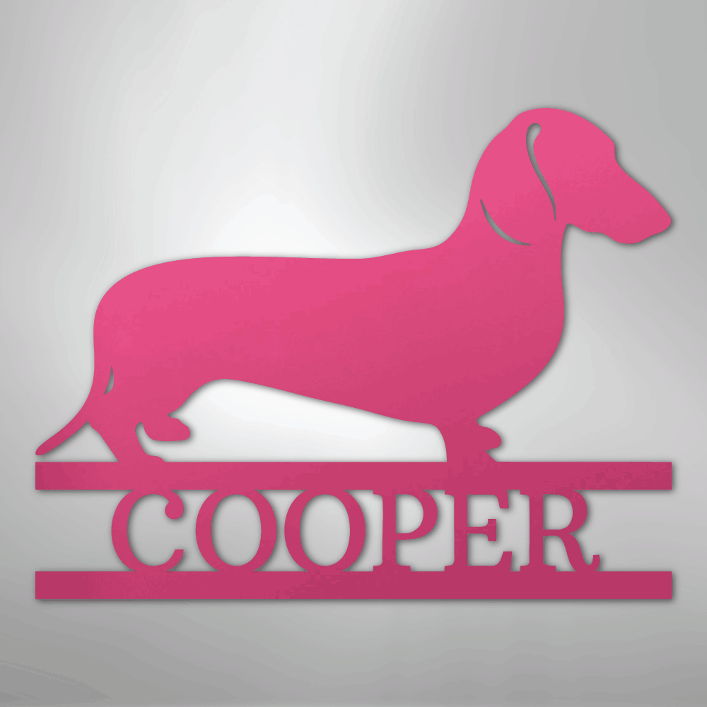 Dachshund Monogram - Steel Sign