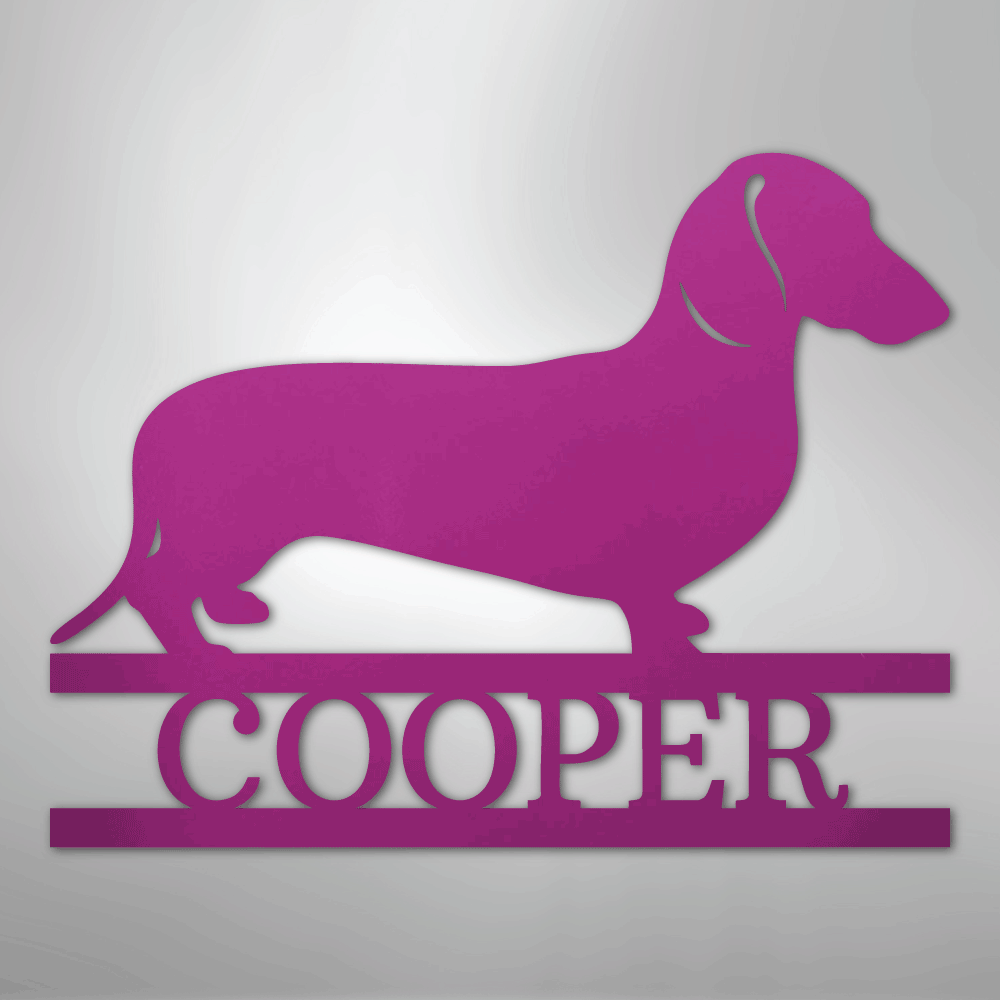 Dachshund Monogram - Steel Sign