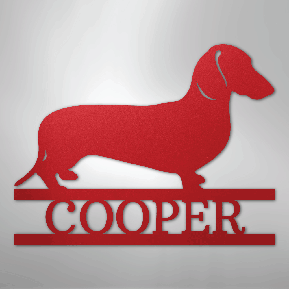 Dachshund Monogram - Steel Sign