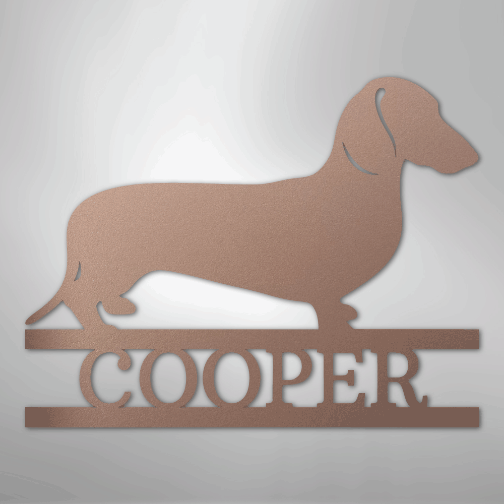 Dachshund Monogram - Steel Sign