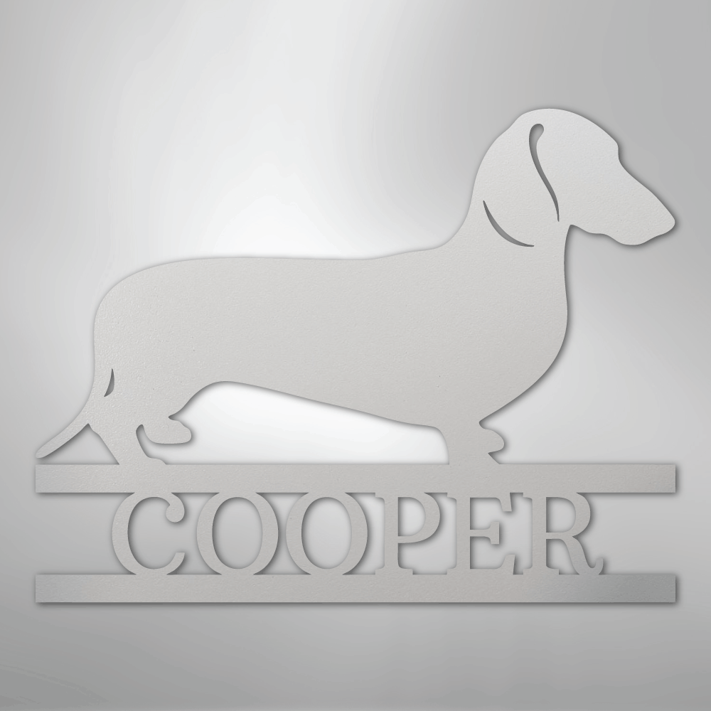 Dachshund Monogram - Steel Sign
