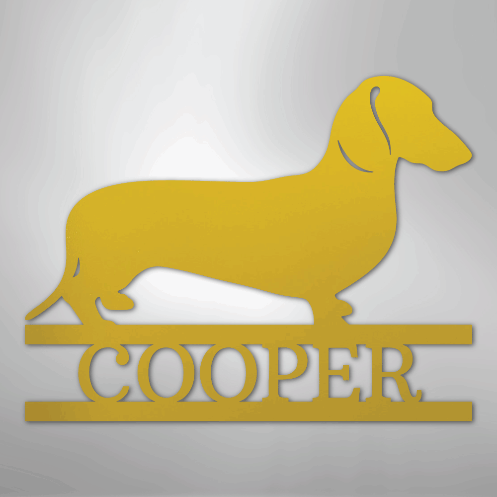 Dachshund Monogram - Steel Sign