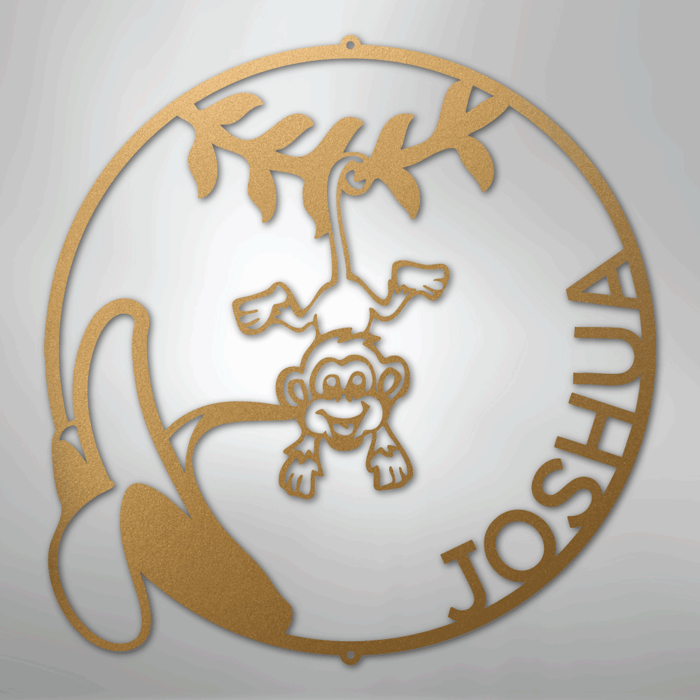 Our Little Monkey Monogram - Steel Sign