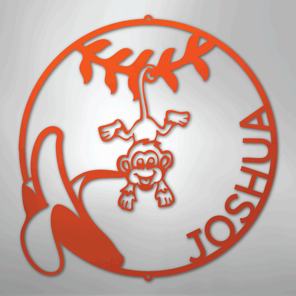 Our Little Monkey Monogram - Steel Sign
