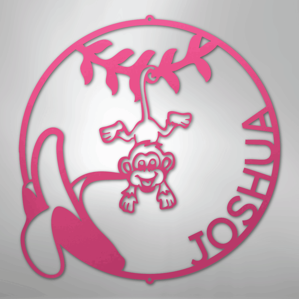 Our Little Monkey Monogram - Steel Sign