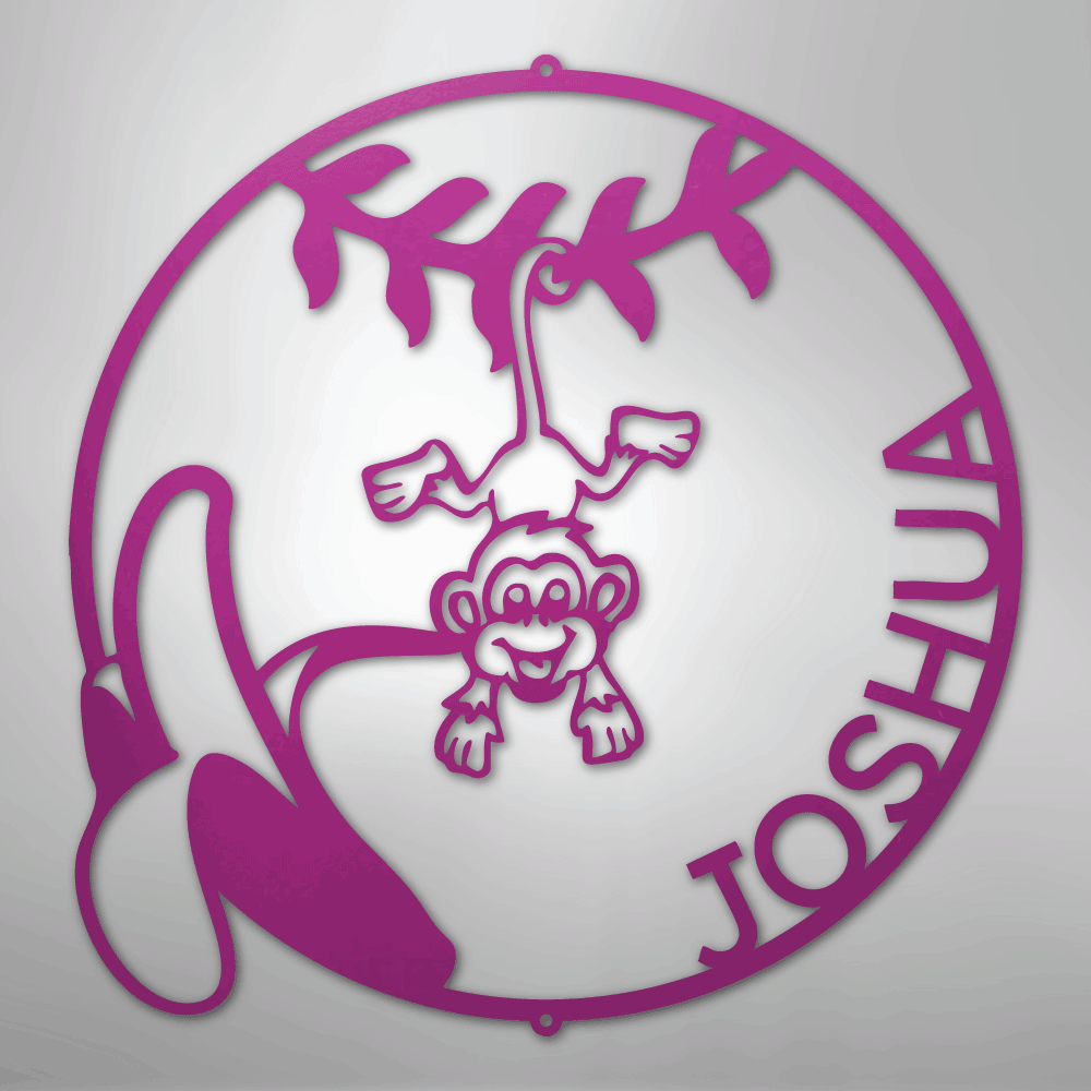 Our Little Monkey Monogram - Steel Sign