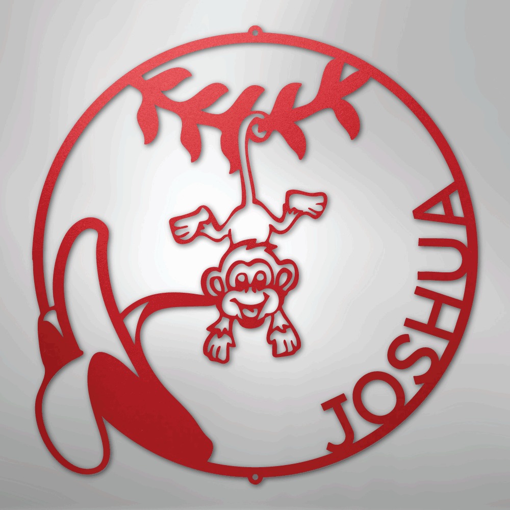 Our Little Monkey Monogram - Steel Sign