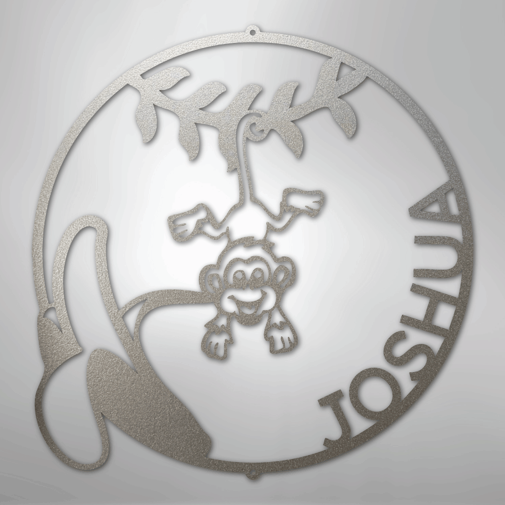 Our Little Monkey Monogram - Steel Sign